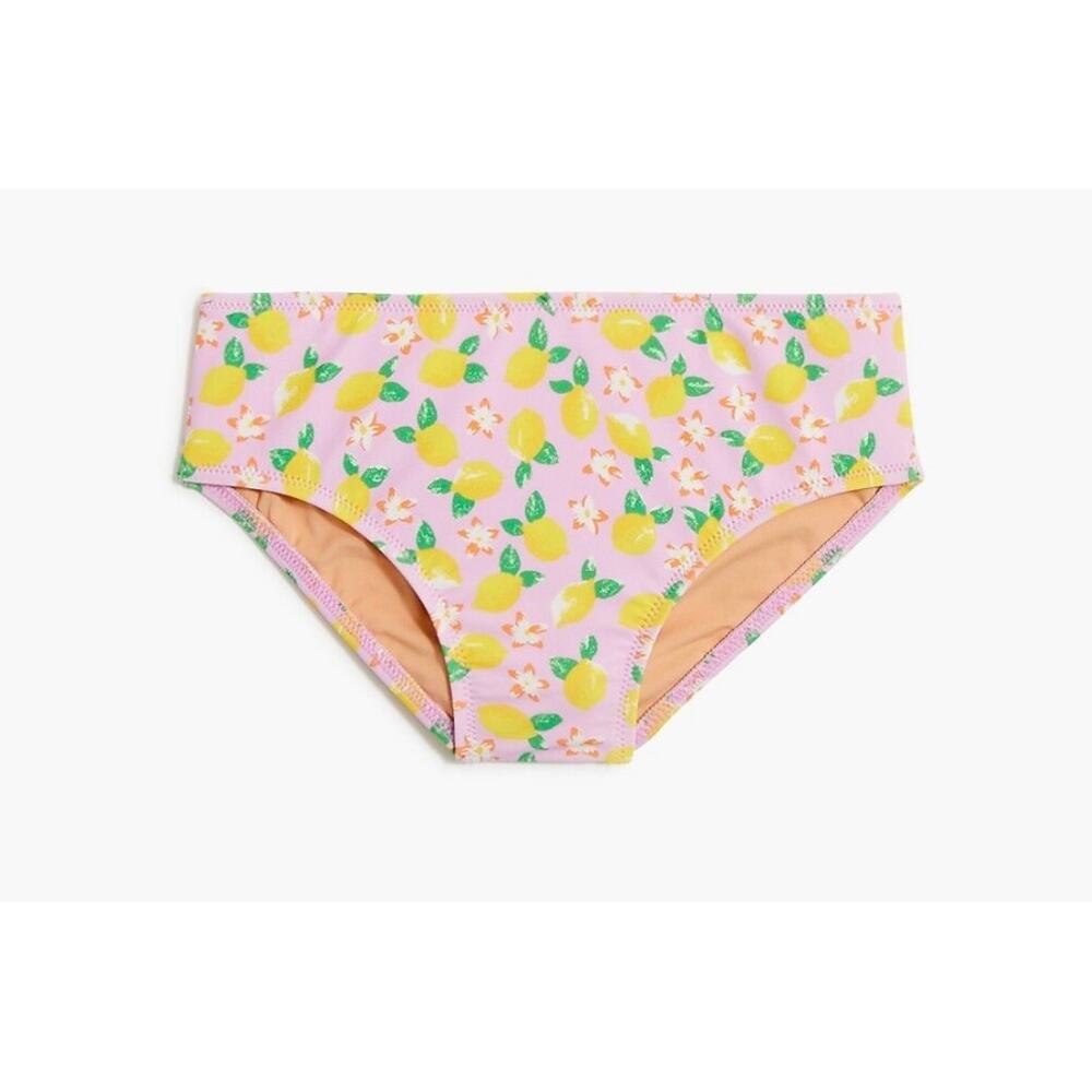 NWOT Crewcuts J. Crew Pink Lemon Swimsuit Bikini Bottom 6-7